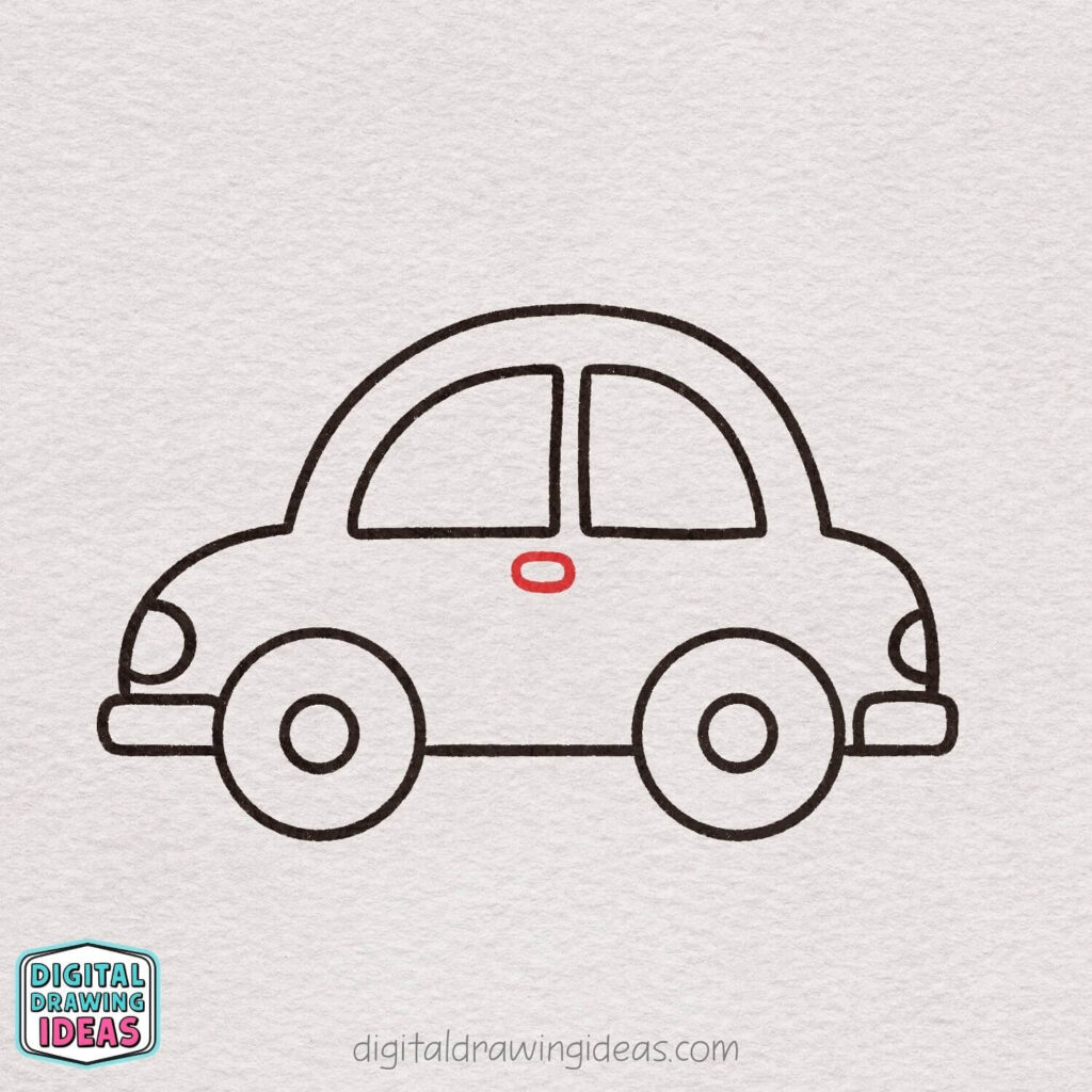 how to draw a car step by step - cute car drawing tutorial