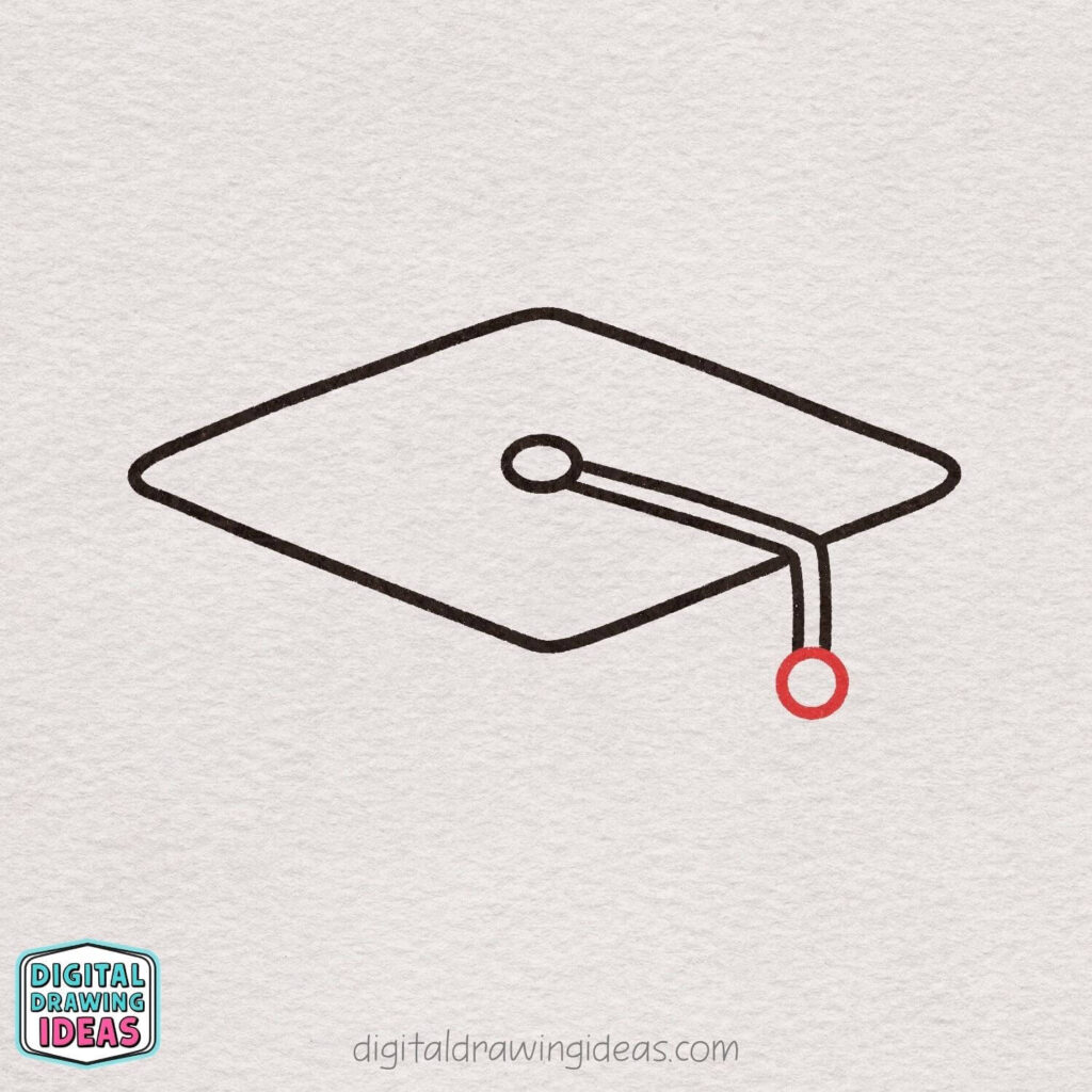 how to draw a graduation cap step by step - cute graduation cap drawing tutorial