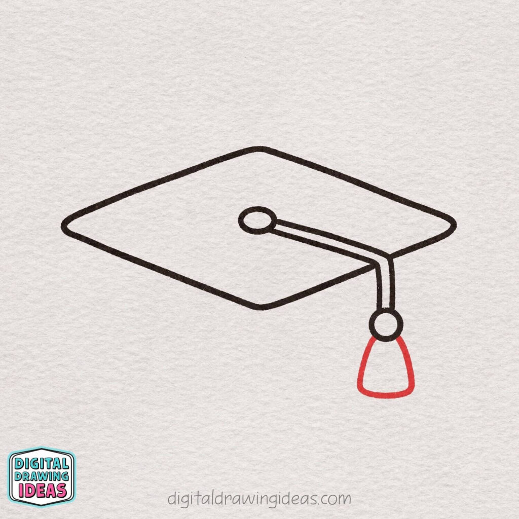 how to draw a graduation cap step by step - cute graduation cap drawing tutorial