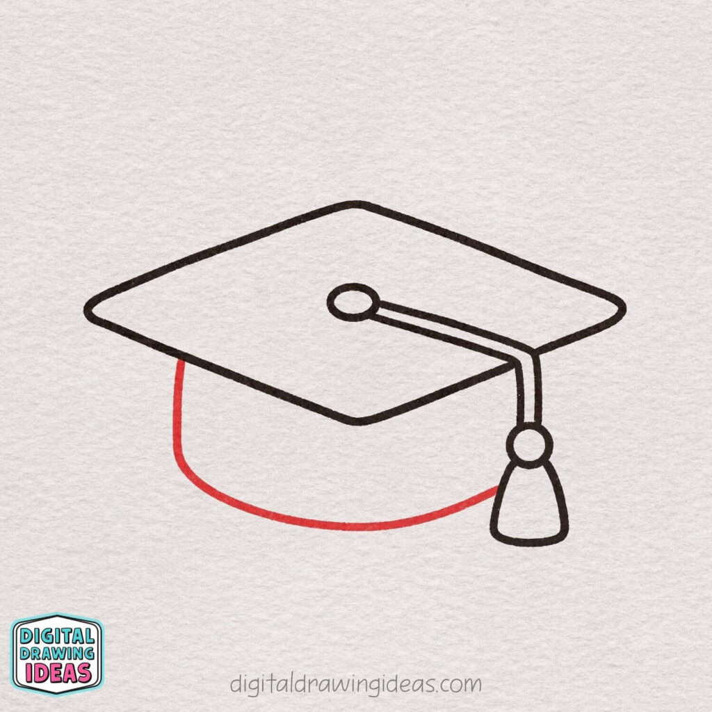 how to draw a graduation cap step by step - cute graduation cap drawing tutorial