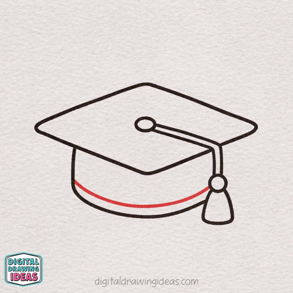 how to draw a graduation cap step by step - cute graduation cap drawing tutorial