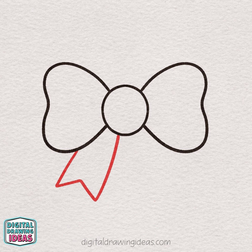 how to draw a bow - easy bow drawing tutorial