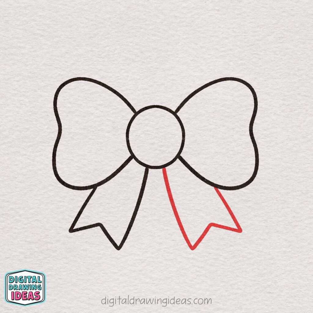how to draw a bow - easy bow drawing tutorial