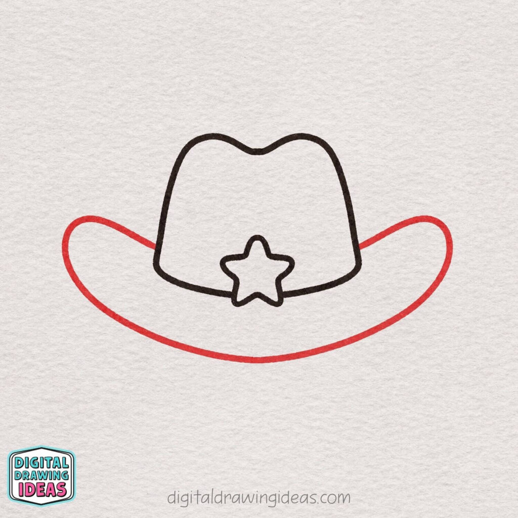 how to draw a cowboy hat - easy cowboy hat drawing tutorial