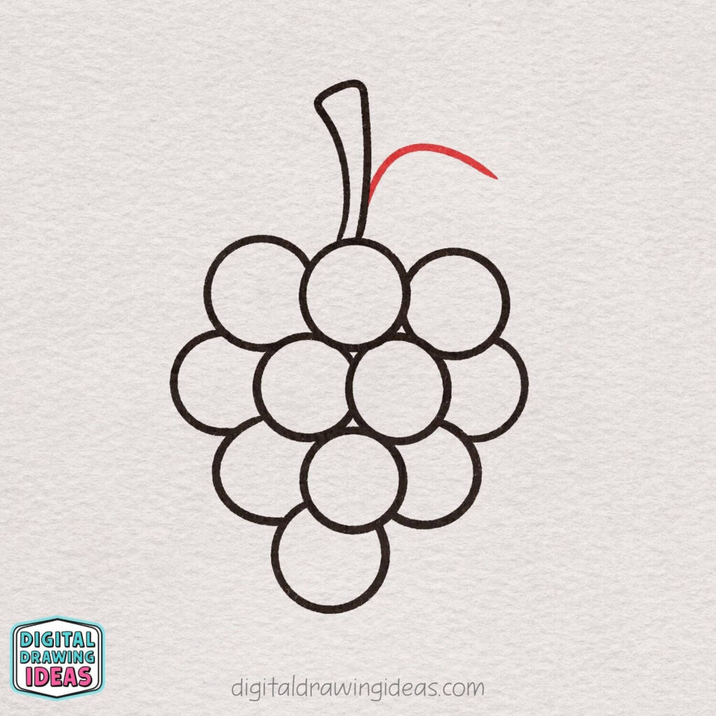 how to draw a grape - easy grape drawing tutorial