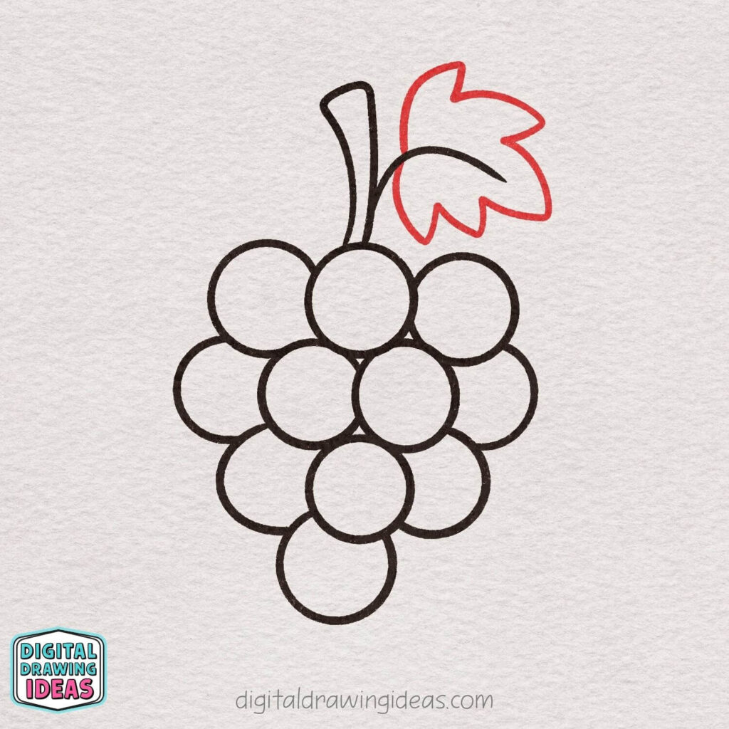 how to draw a grape - easy grape drawing tutorial