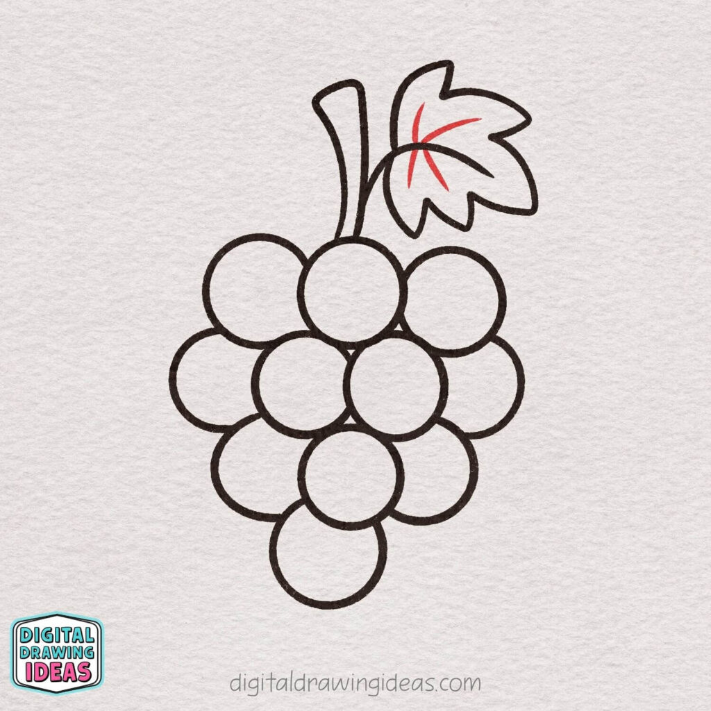 how to draw a grape - easy grape drawing tutorial