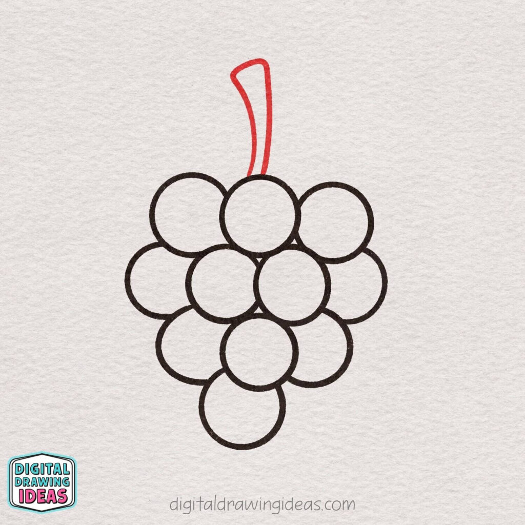 how to draw a grape - easy grape drawing tutorial
