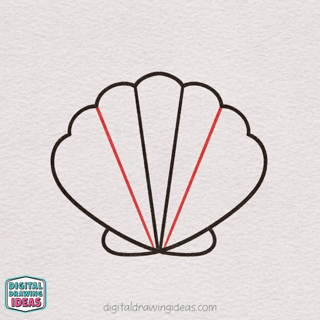 how to draw a shell - easy shell drawing tutorial