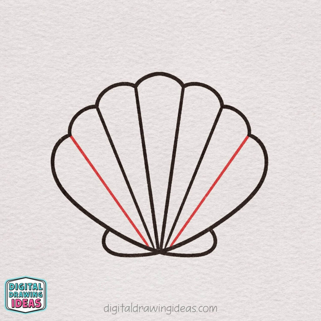 how to draw a shell - easy shell drawing tutorial