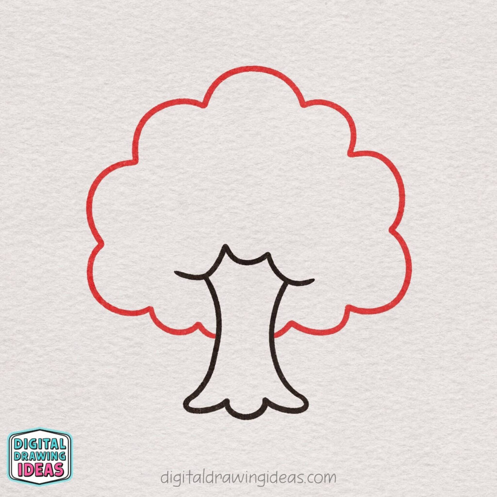 How to draw a tree - easy tree drawing tutorial