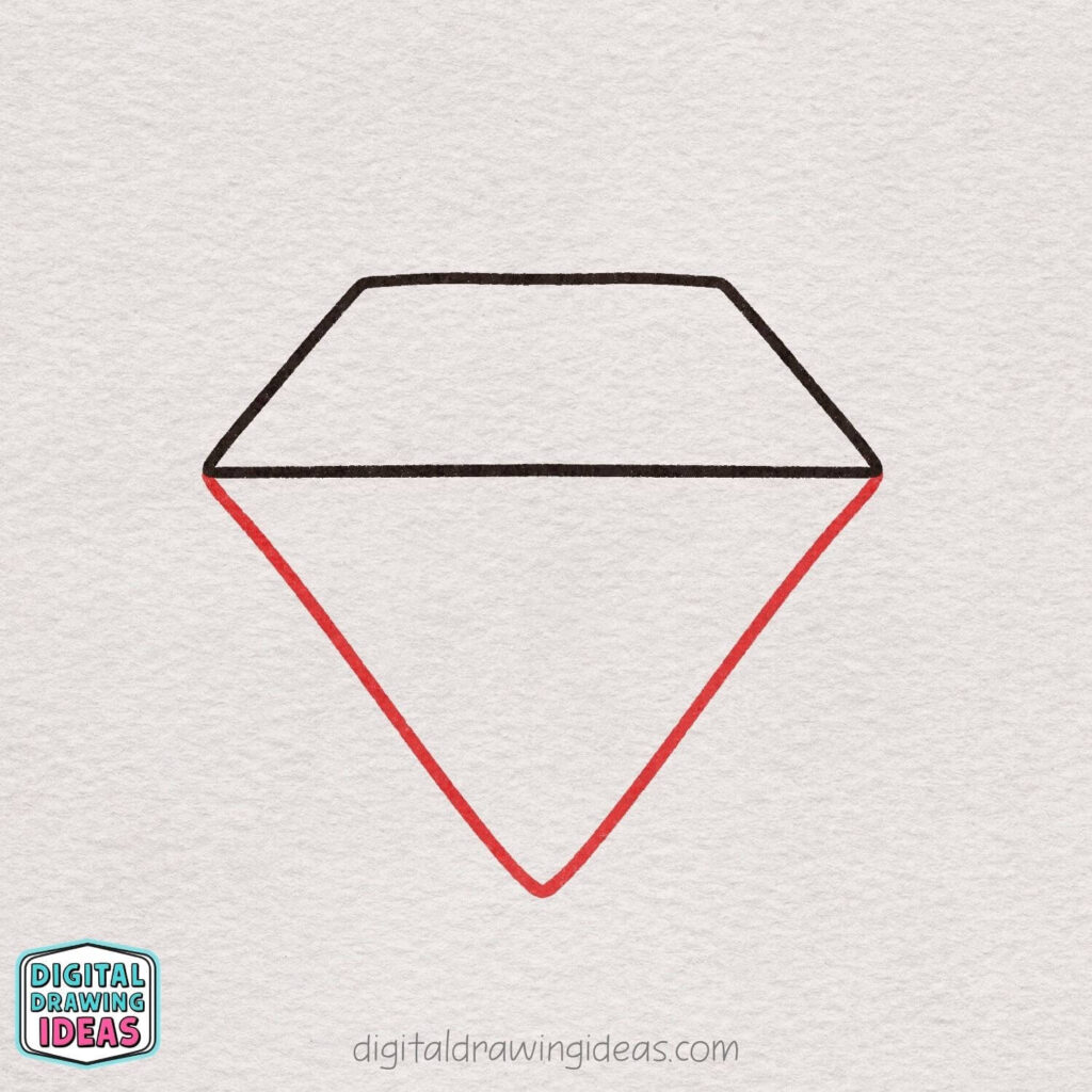 how to draw a diamond - easy diamond drawing