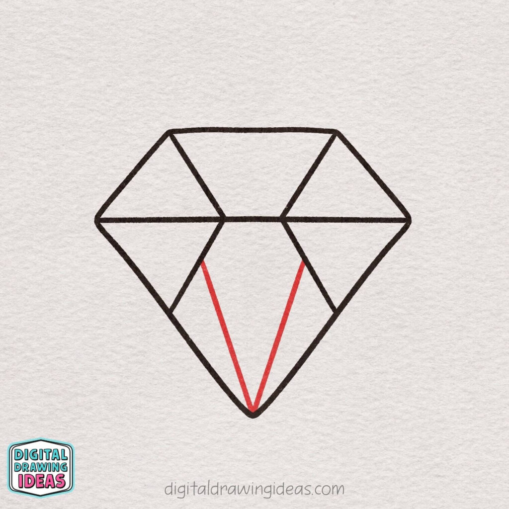 how to draw a diamond - easy diamond drawing