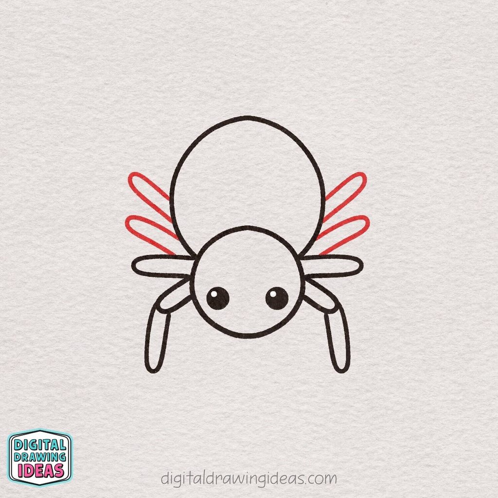 how to draw a spider step by step - easy spider drawing tutorial