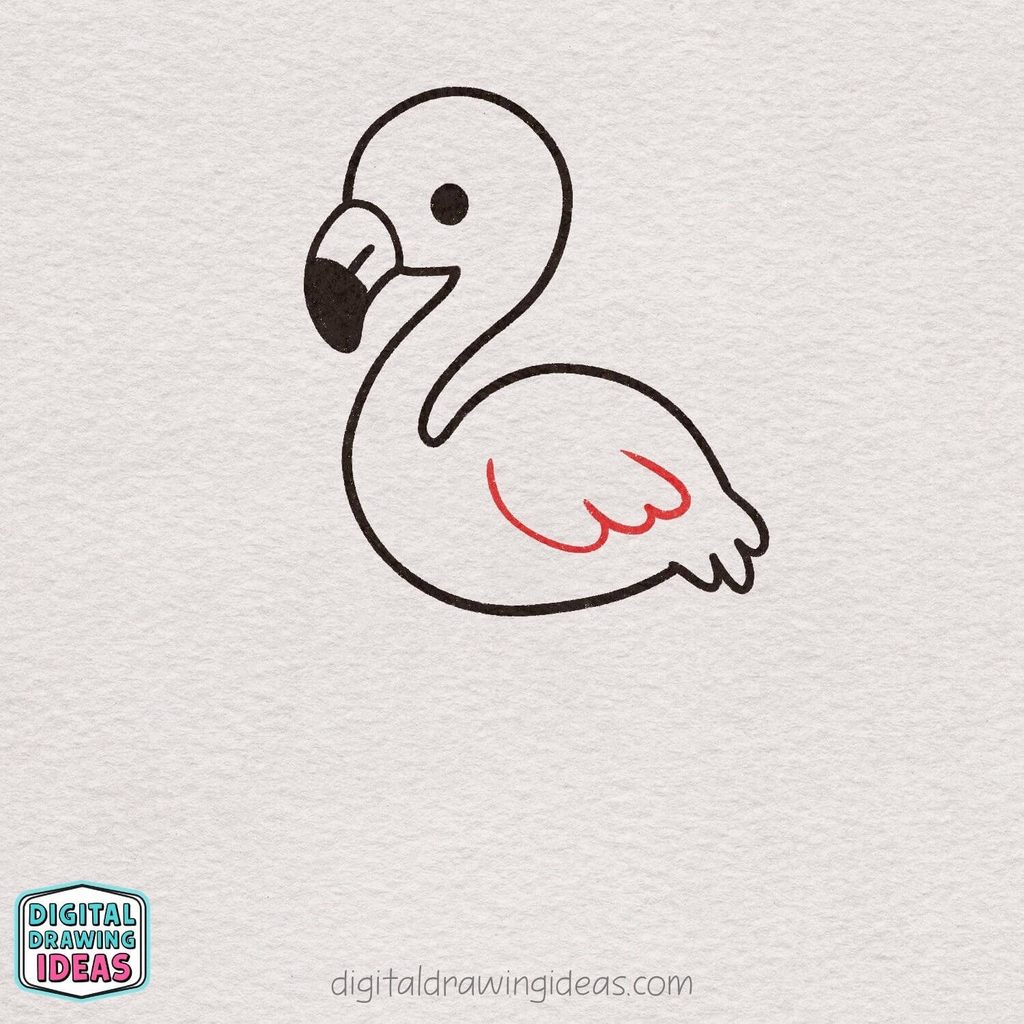 how to draw a flamingo step by step - easy flamingo drawing