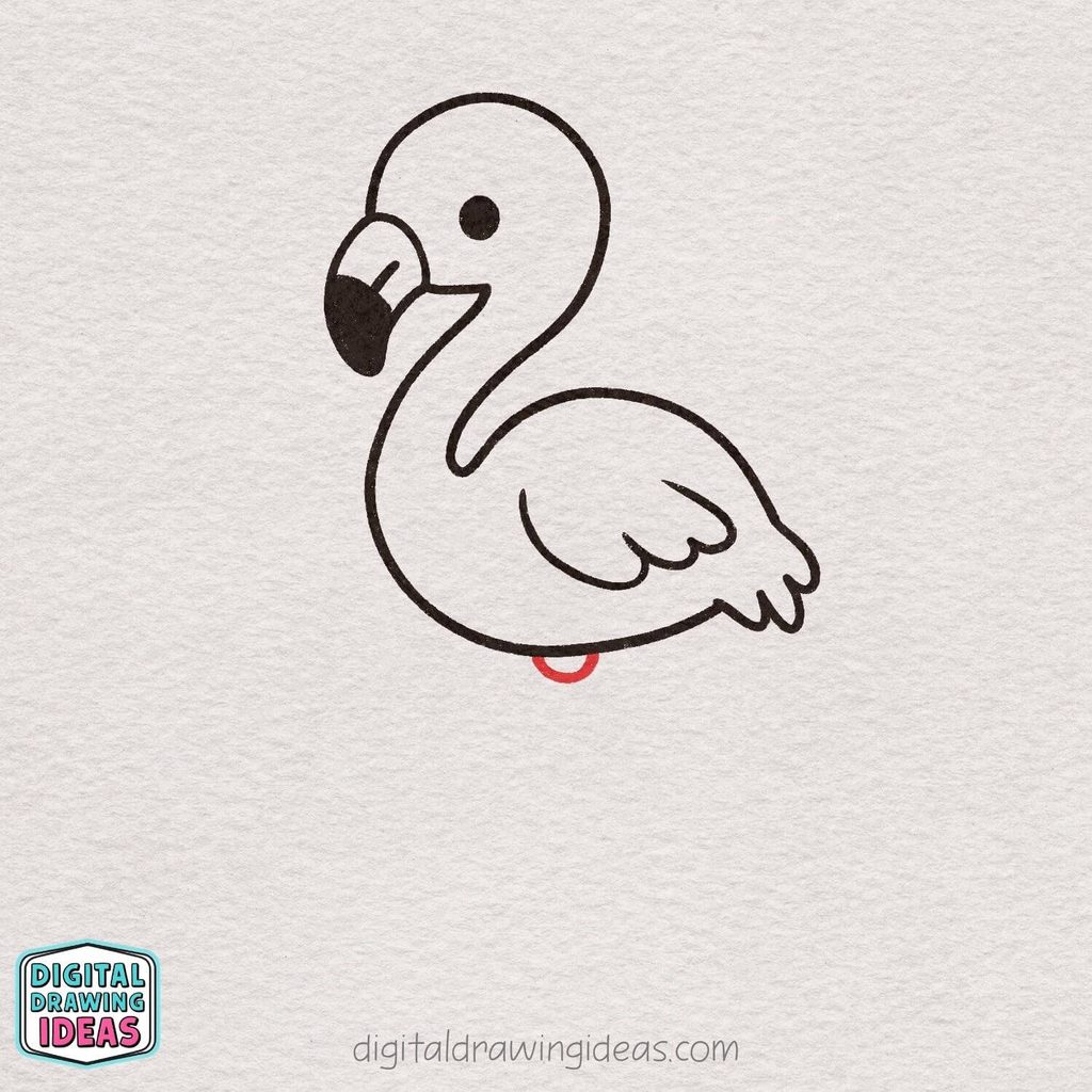 how to draw a flamingo step by step - easy flamingo drawing