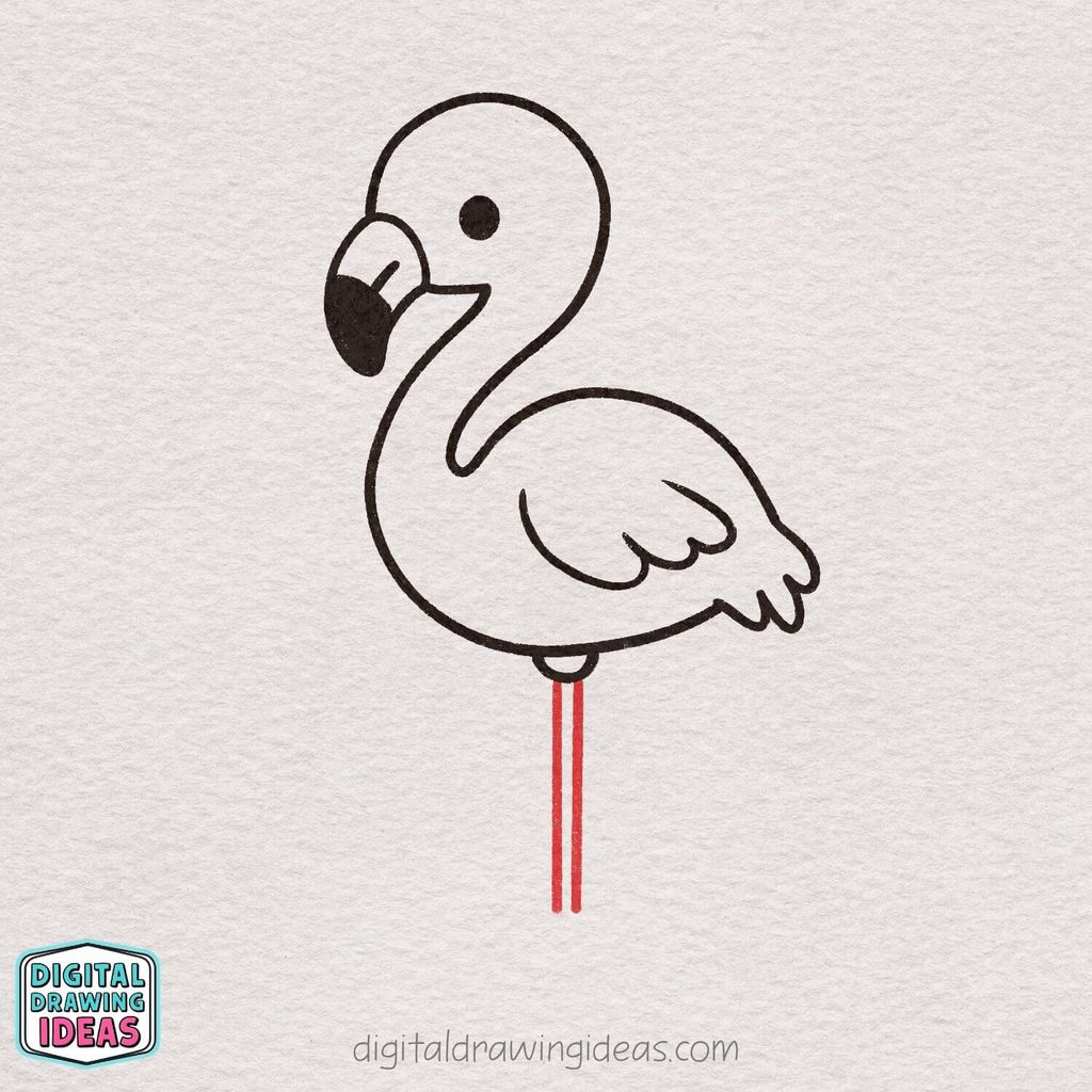 how to draw a flamingo step by step - easy flamingo drawing