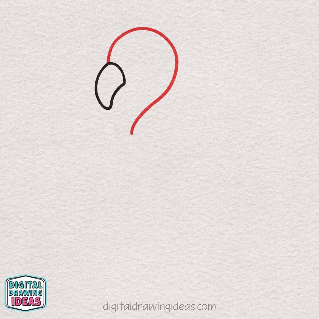 how to draw a flamingo step by step - easy flamingo drawing