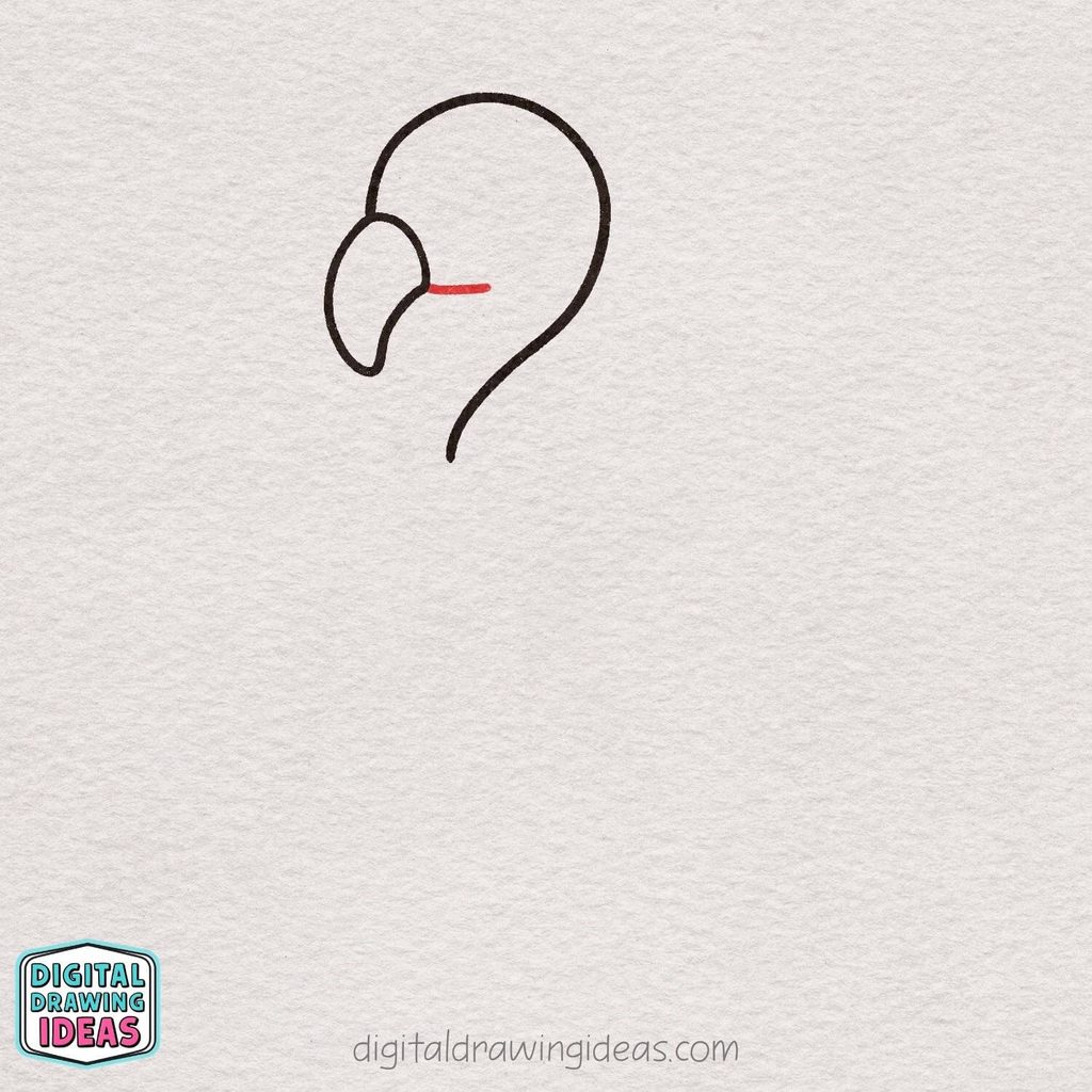 how to draw a flamingo step by step - easy flamingo drawing