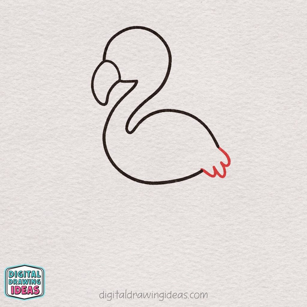 how to draw a flamingo step by step - easy flamingo drawing
