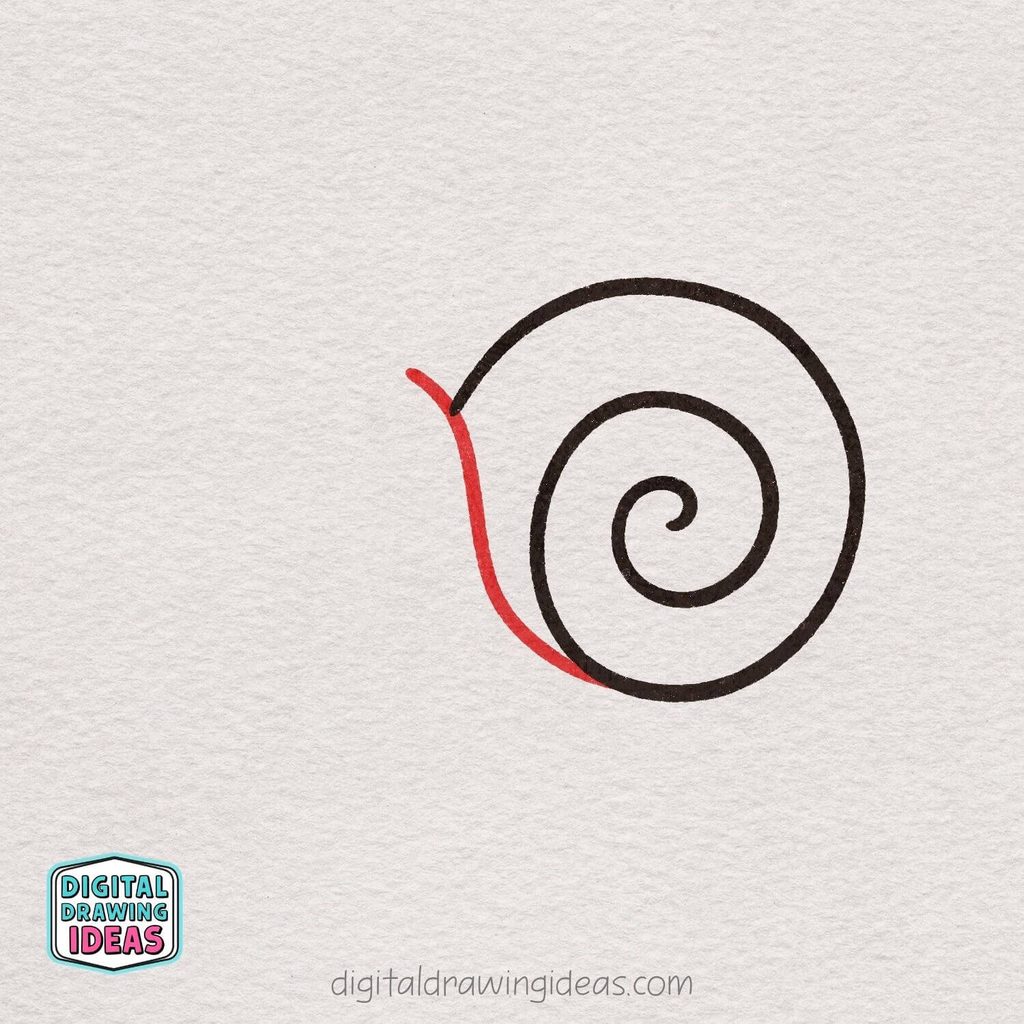 how to draw a snail step by step - cute snail drawing tutorial