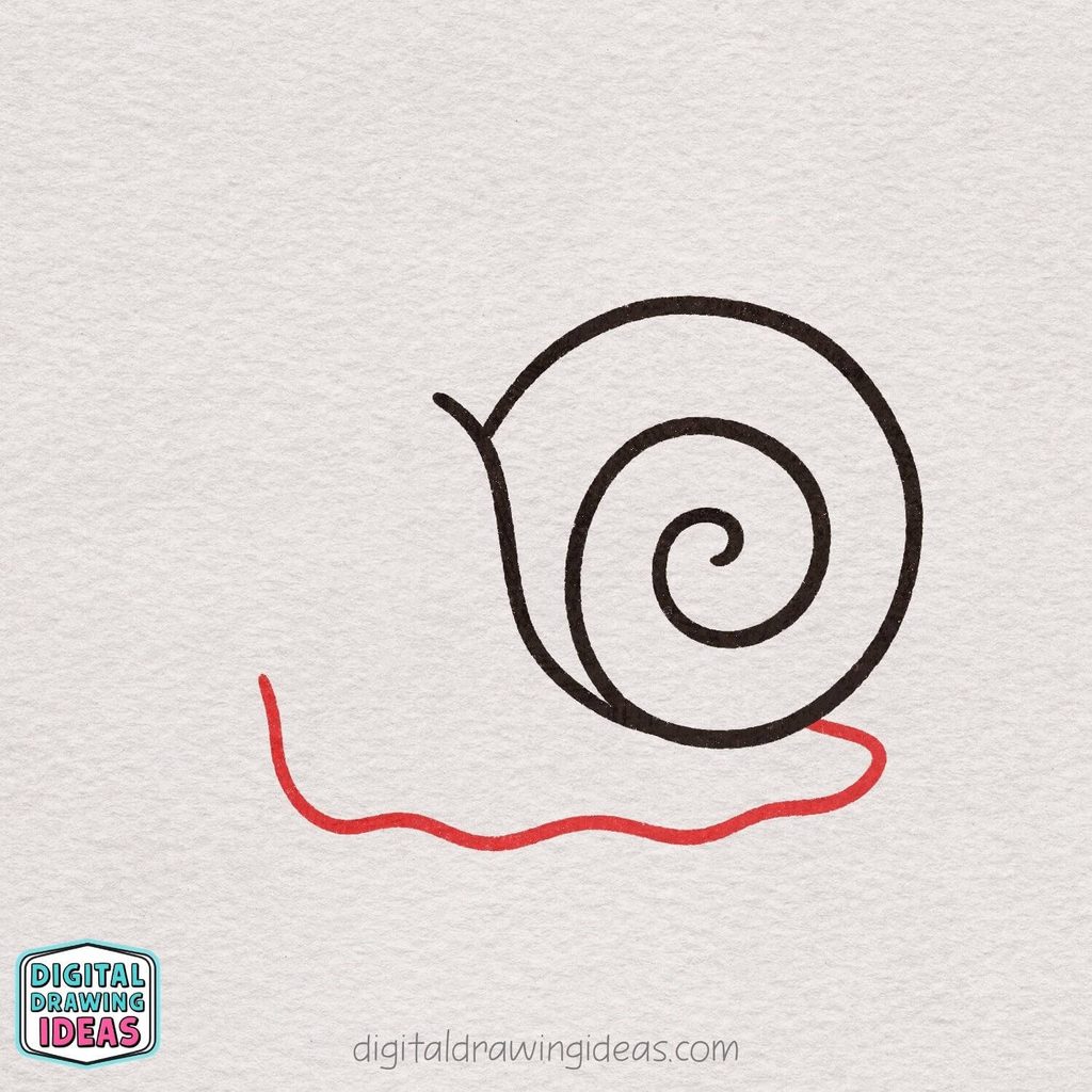 how to draw a snail step by step - cute snail drawing tutorial