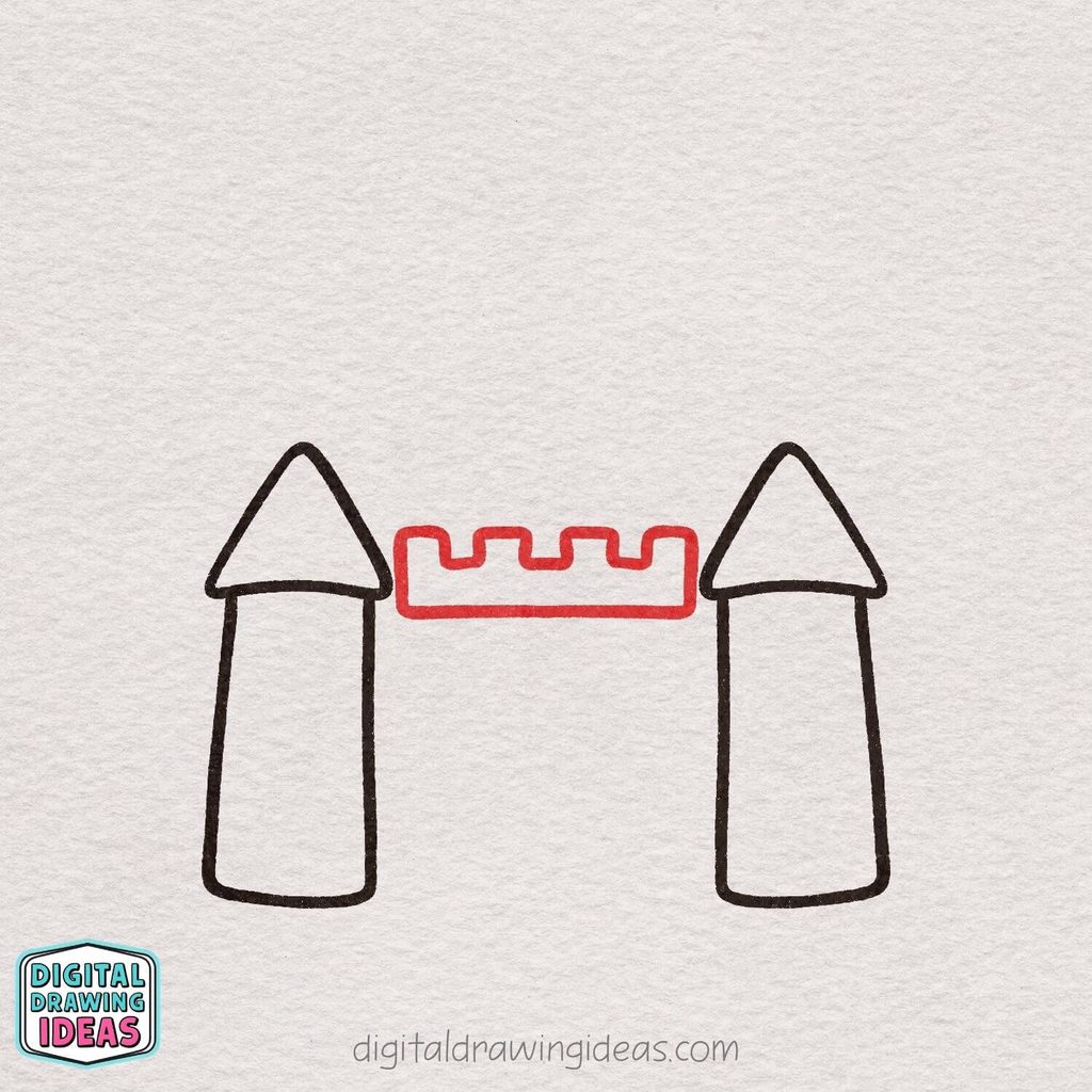 how to draw a castle step by step - easy castle drawing tutorial