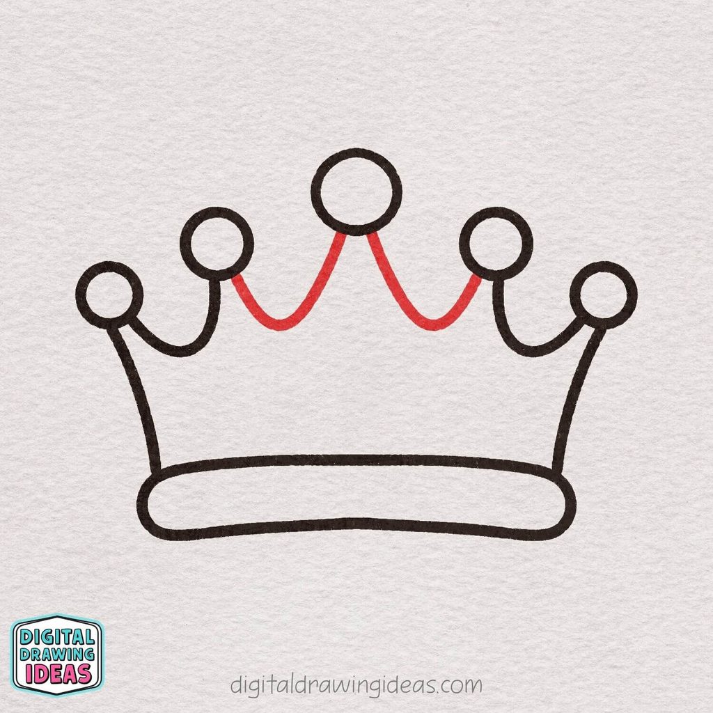 how to draw a crown step by step - easy crown drawing tutorial