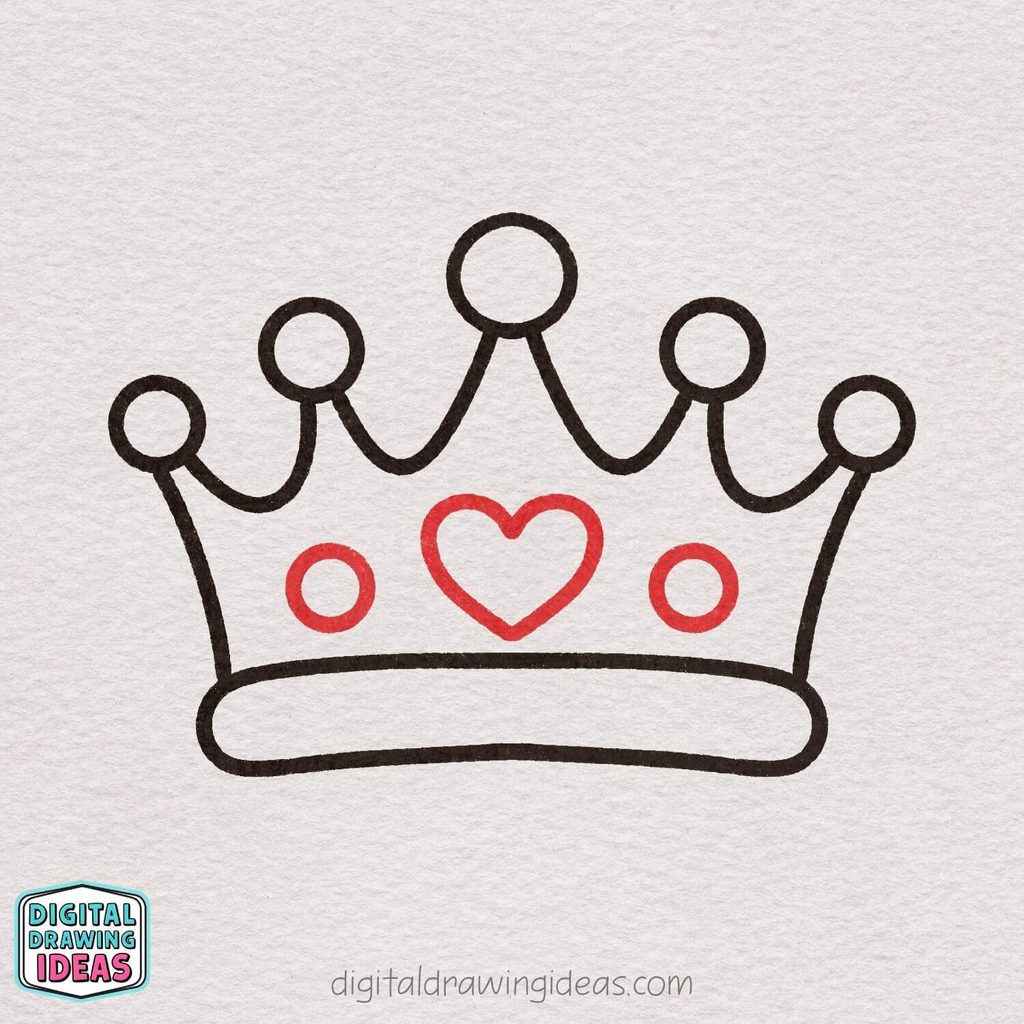how to draw a crown step by step - easy crown drawing tutorial