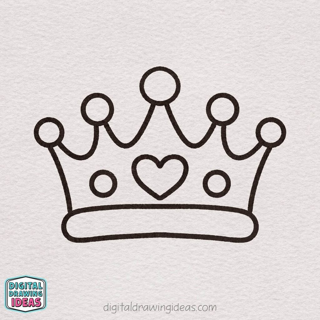 how to draw a crown step by step - easy crown drawing tutorial
