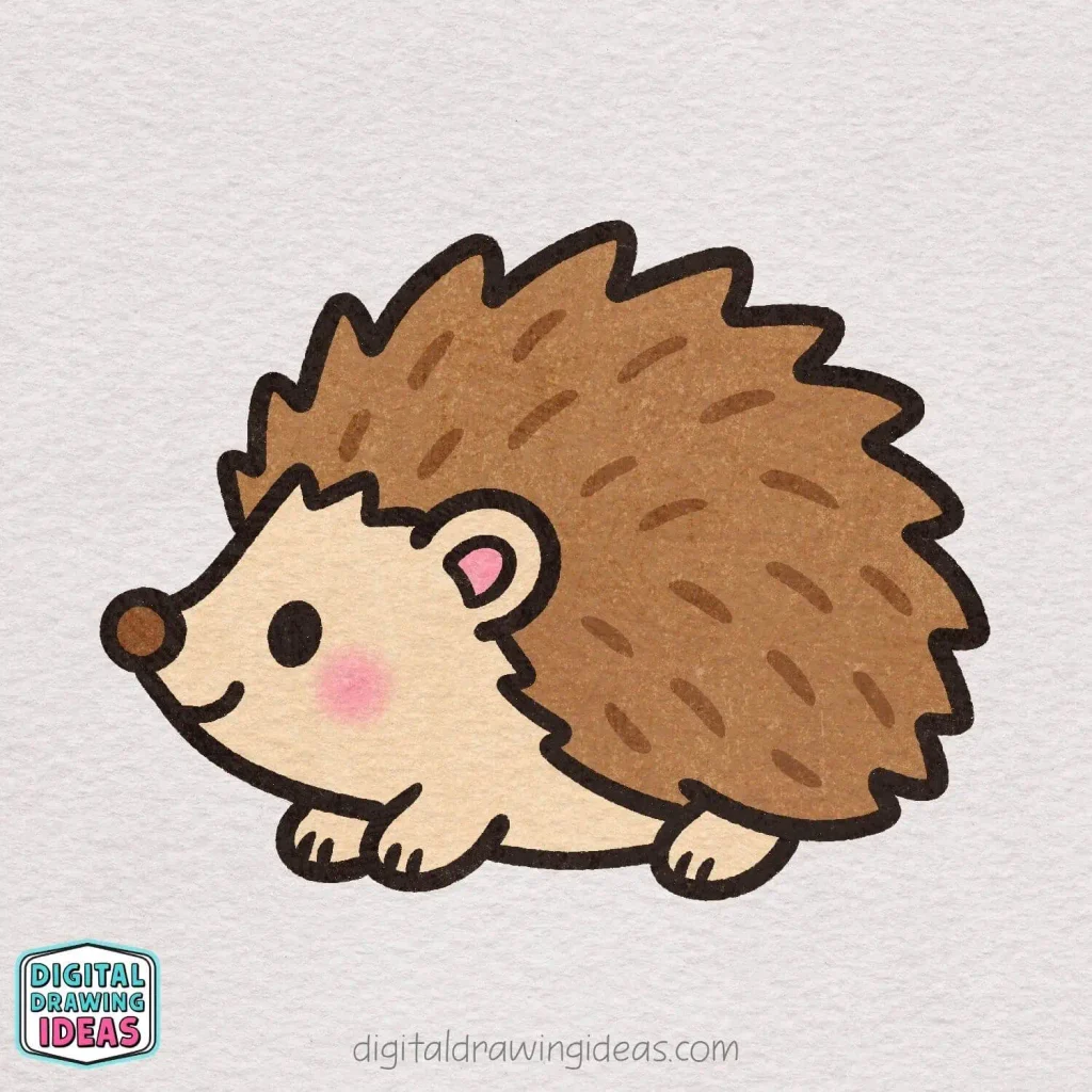 how to draw a hedgehog step by step - hedgehog drawing tutorial